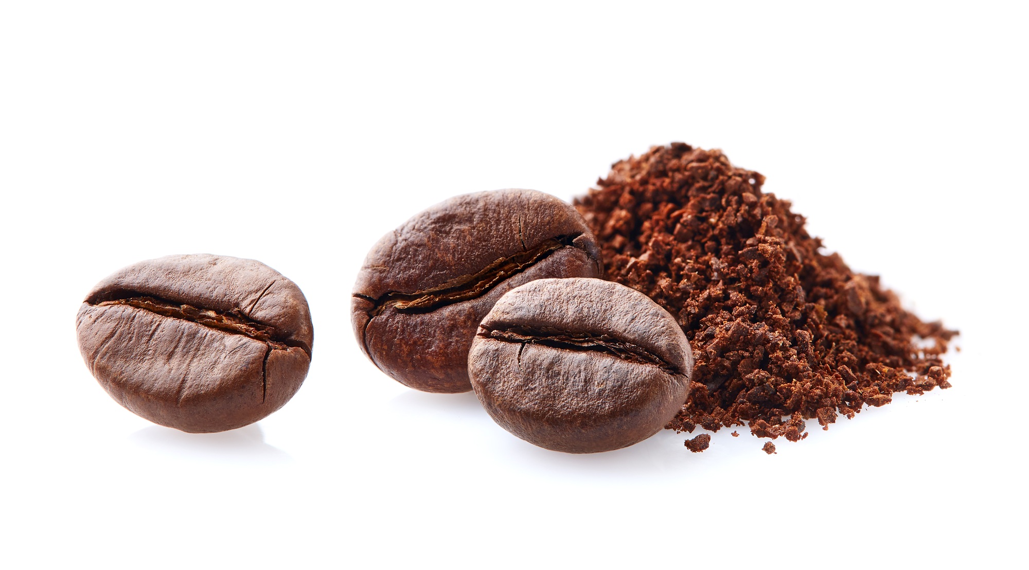 Coffee roasting grains in closeup